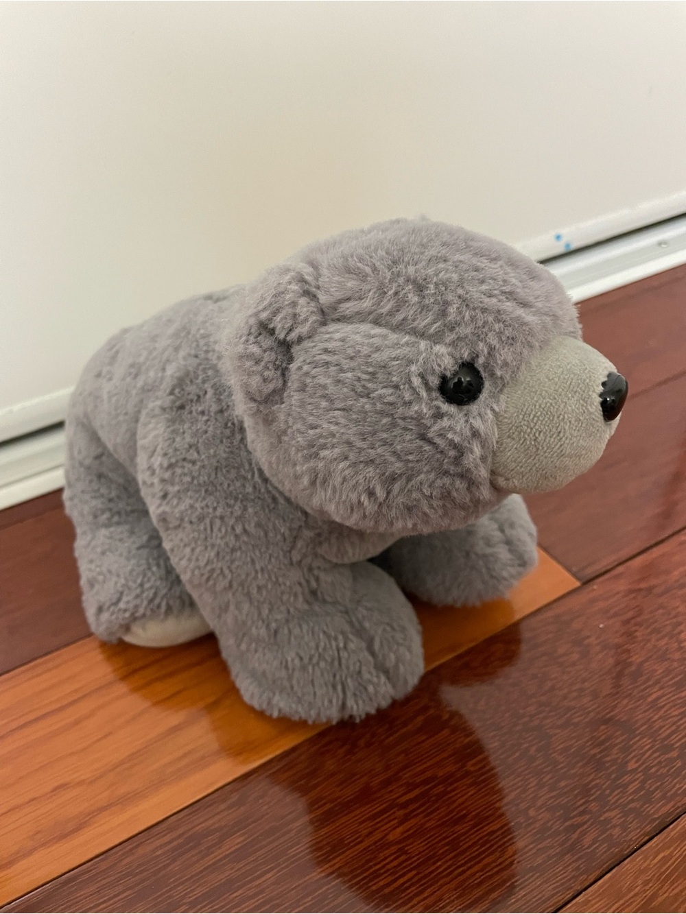 Gray Plush Bear Stuffed Animal - Soft Grey Teddy